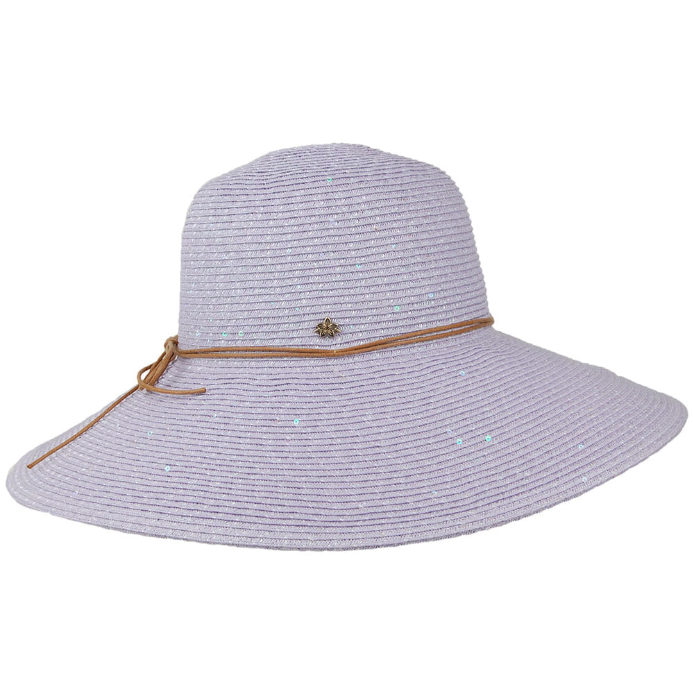 Chapeau Été en Papier Tressé Waverly lavande CAPPELLI