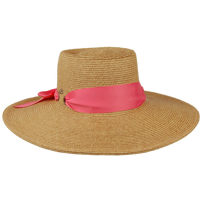 Chapeau Été en Papier Tressé Dorothy naturel-corail CAPPELLI