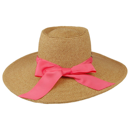 Chapeau Été en Papier Tressé Dorothy naturel-corail CAPPELLI