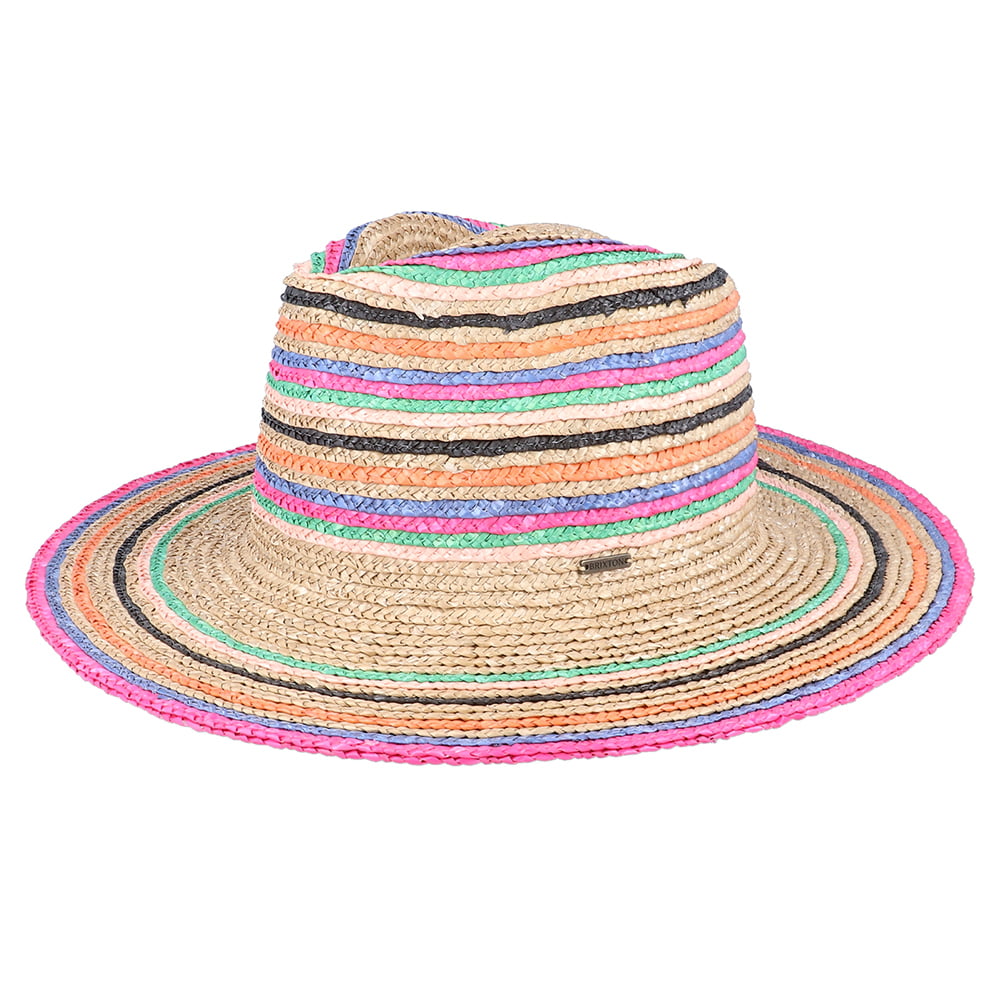 Chapeau Été en Paille à Rayures Joanna mélanges de naturels BRIXTON