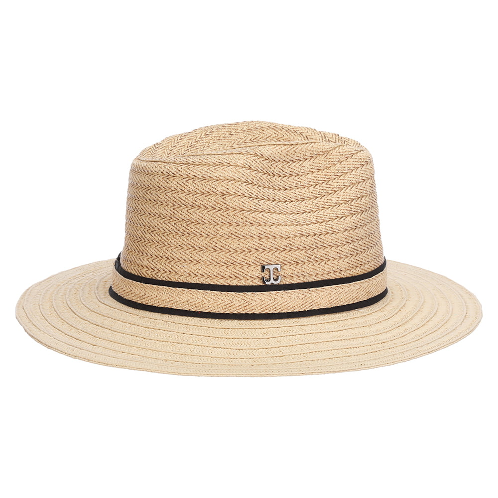 Chapeau Fedora Safari En Papier Tressé Bobbi naturel CALLANAN