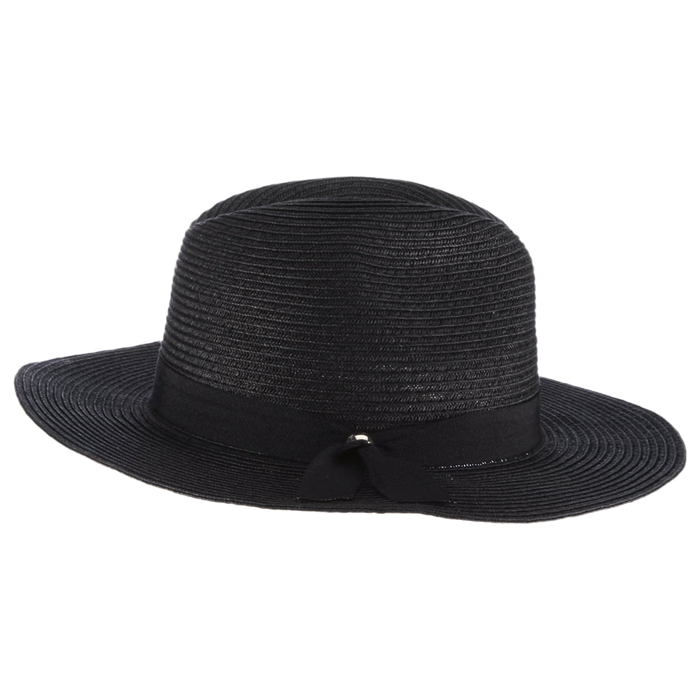 Chapeau Fedora Safari En Papier Tressé Beatty noir SCALA