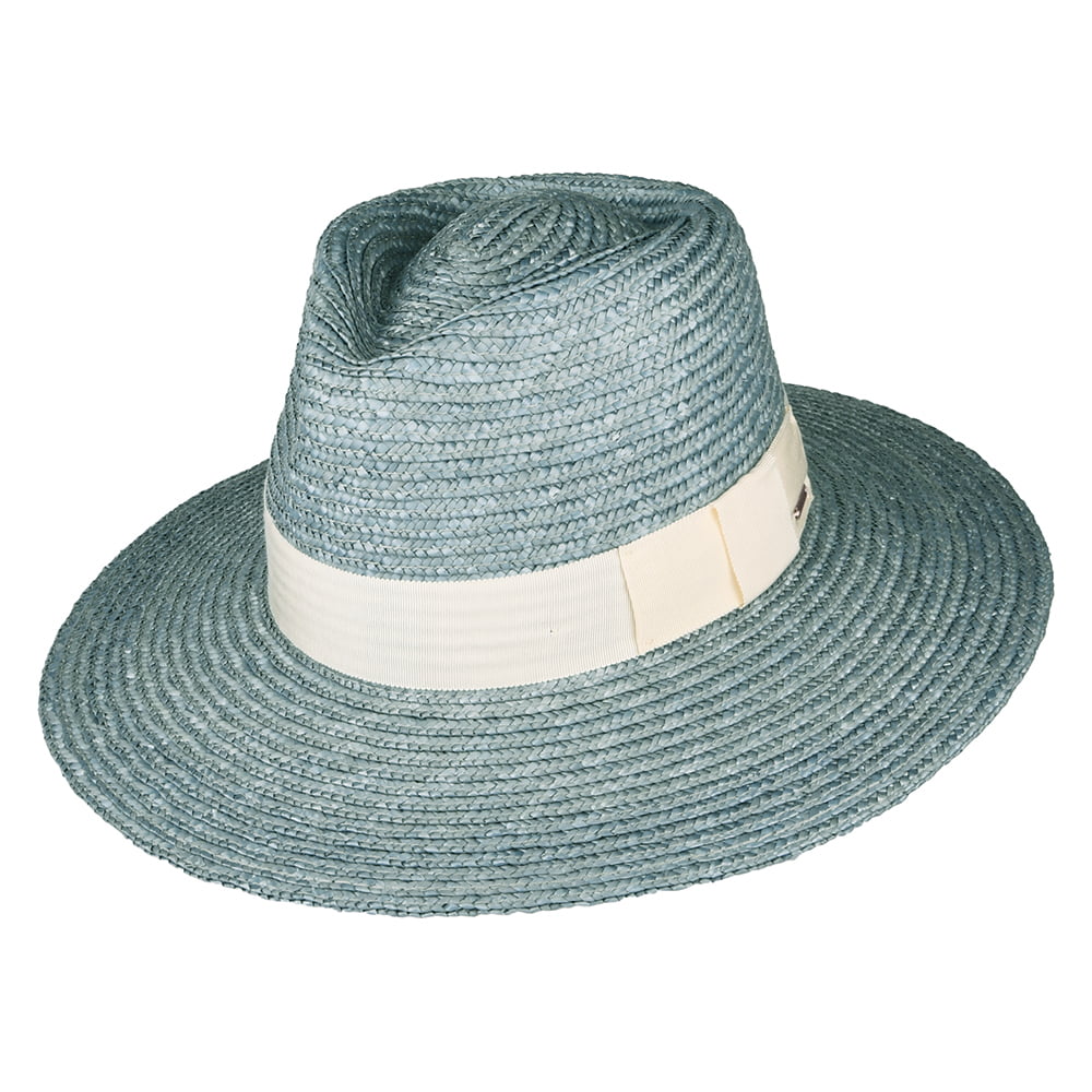 Chapeau Été à Bord Court en Paille Joanna bleu glacé BRIXTON
