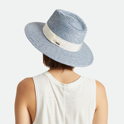 Chapeau Été à Bord Court en Paille Joanna bleu glacé BRIXTON