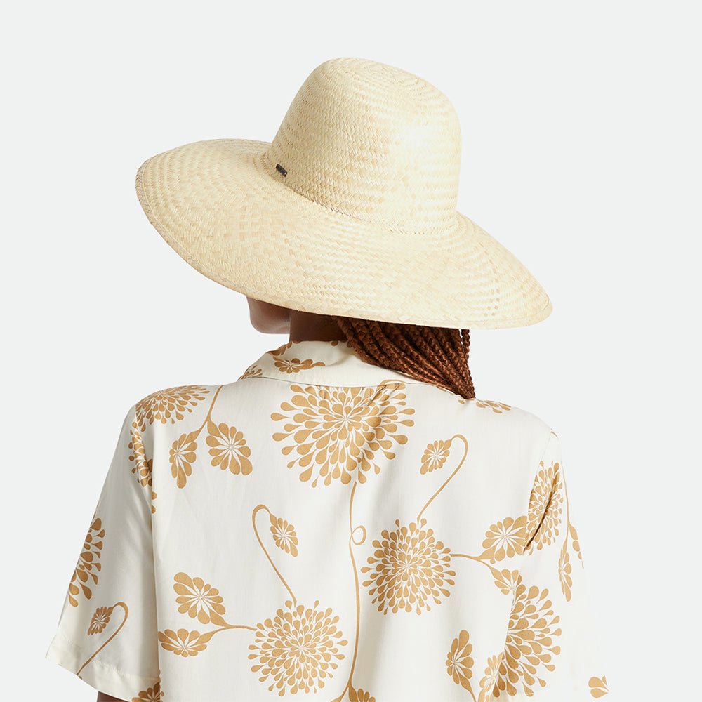 Chapeau Été à Bord Large en Paille Toyo Janae naturel BRIXTON