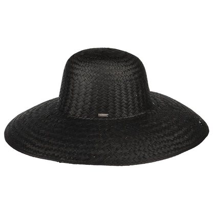 Chapeau Été à Bord Large en Paille Janae noir BRIXTON