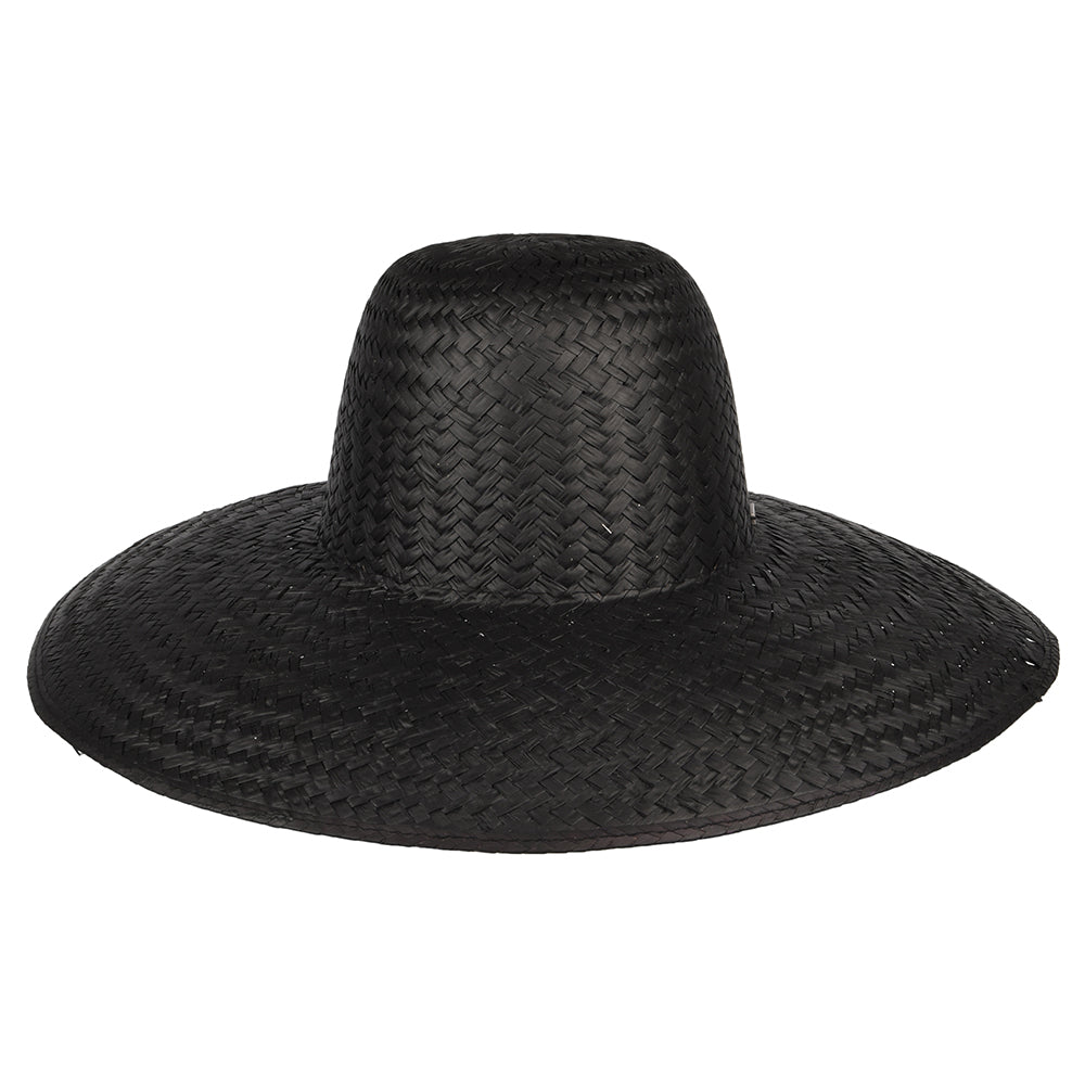 Chapeau Été à Bord Large en Paille Janae noir BRIXTON