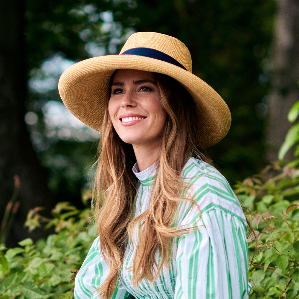 Chapeau Été en Paille avec Nœud Sissinghurst naturel FAILSWORTH