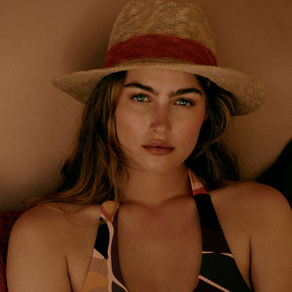 Chapeau Fedora Ponui marron clair-gingembre BARTS