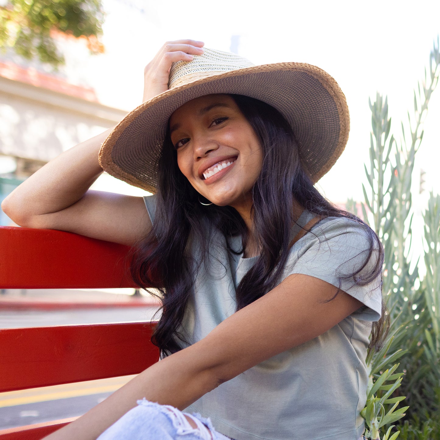 Chapeau Fedora Été Valencia naturel-denim SUNDAY AFTERNOONS