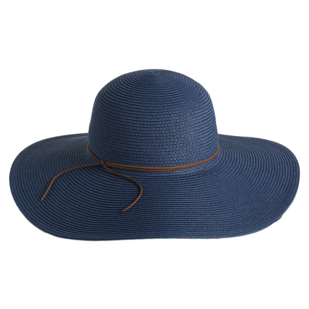Chapeau Été à Bord Large en Paille Toyo Capri bleu marine FAILSWORTH