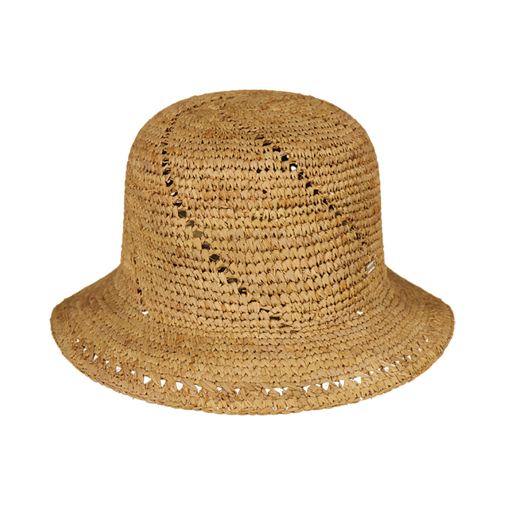 Chapeau Cloche en Paille Tikia marron clair BARTS