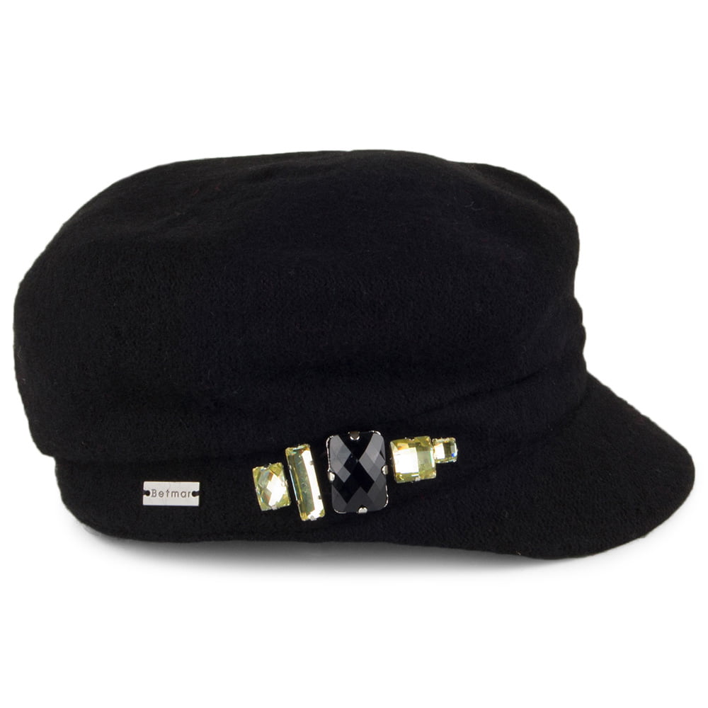 Casquette Gavroche Rhinestone noir BETMAR