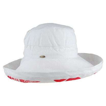 Chapeau Été Pliable en Coton Aninata blanc SCALA