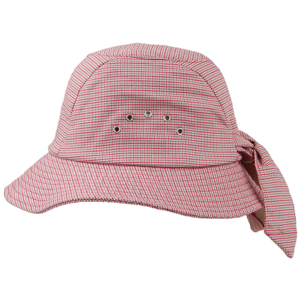 Chapeau Cloche Pied-de-Poule à Noeud rouge-multi BETMAR