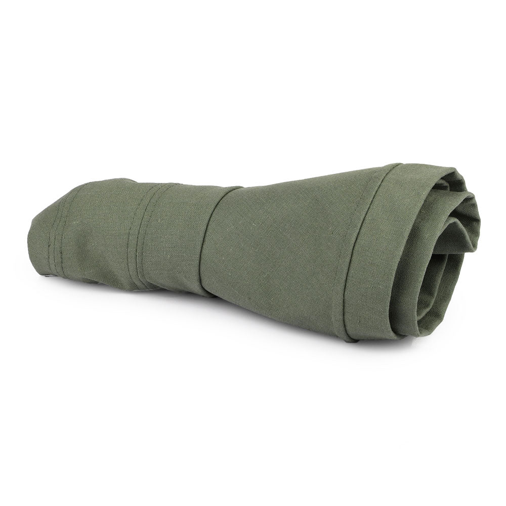 Chapeau Été en Lin et Coton Pliable Lily olive SUR LA TÊTE
