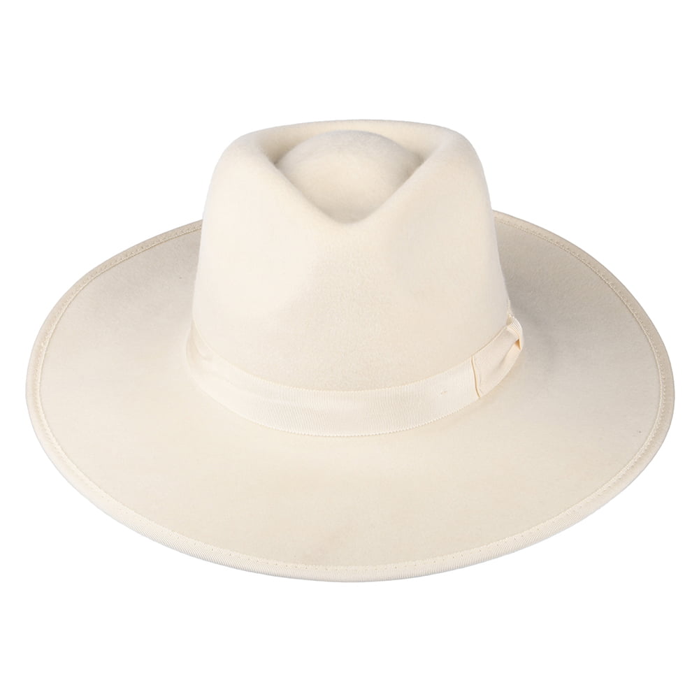 Chapeau de Cowboy en Laine Feutrée Jo Rancher blanc cassé BRIXTON