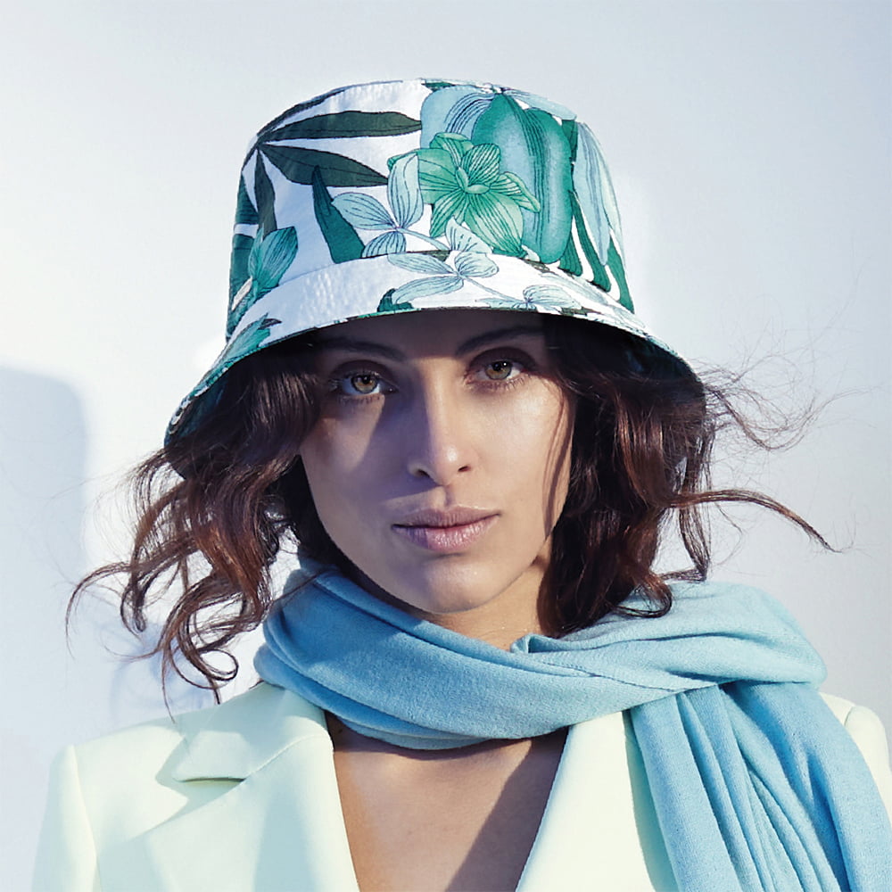 Chapeau Bob Tropical blanc SEEBERGER
