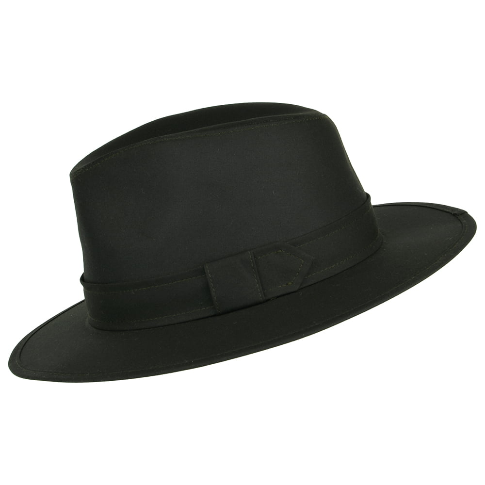 Chapeau Fedora Drifter en Coton Ciré olive FAILSWORTH