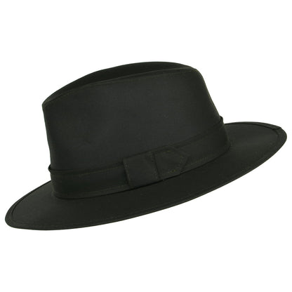 Chapeau Fedora Drifter en Coton Ciré olive FAILSWORTH
