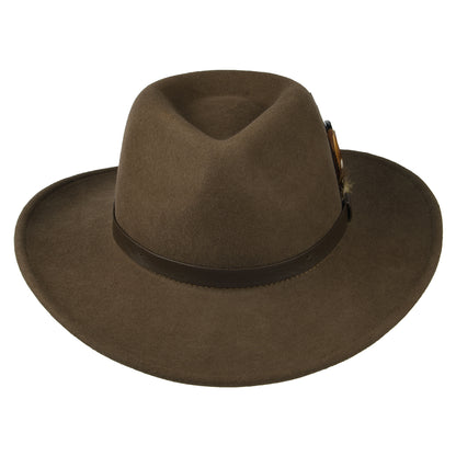 Chapeau Australien en Laine Feutrée Hydrofuge marron FAILSWORTH
