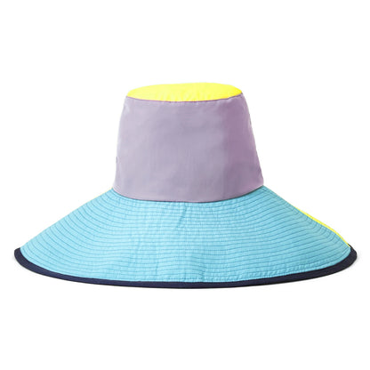 Chapeau Bob à Bord Large Pliable Maddie violet-jaune-bleu BRIXTON