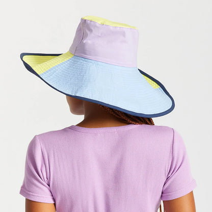 Chapeau Bob à Bord Large Pliable Maddie violet-jaune-bleu BRIXTON