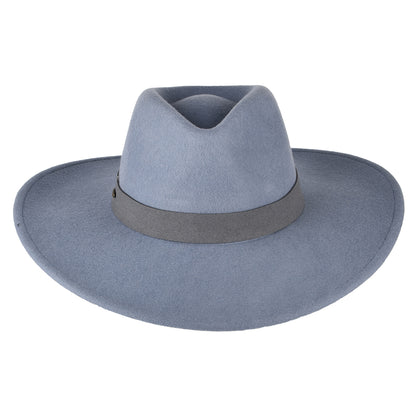 Chapeau Fedora Safari en Laine Feutrée Inaki bleu glacé SCALA