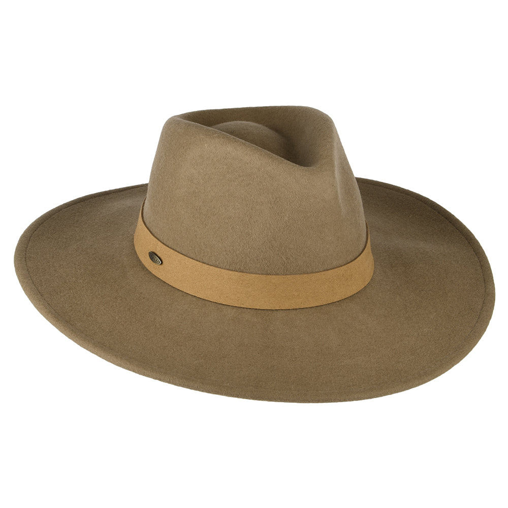 Chapeau Fedora Safari en Laine Feutrée Inaki camel SCALA