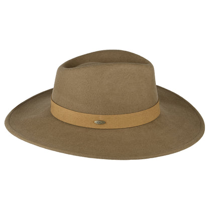 Chapeau Fedora Safari en Laine Feutrée Inaki camel SCALA