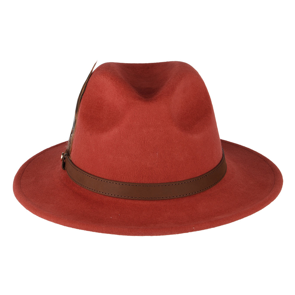 Chapeau Fedora en Laine Feutrée Hydrofuge gingembre FAILSWORTH