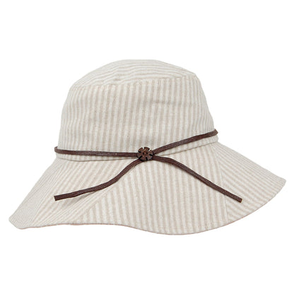 Chapeau Été Pliable Soleil beige SUR LA TÊTE
