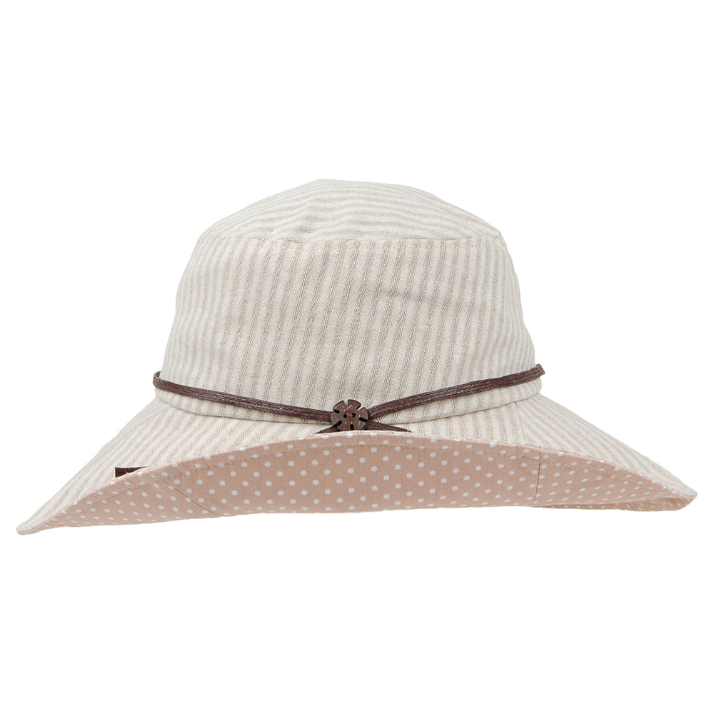 Chapeau Été Pliable Soleil beige SUR LA TÊTE