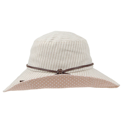 Chapeau Été Pliable Soleil beige SUR LA TÊTE