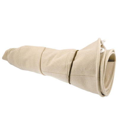 Chapeau Été en Lin et Coton Pliable Monaco beige SUR LA TÊTE
