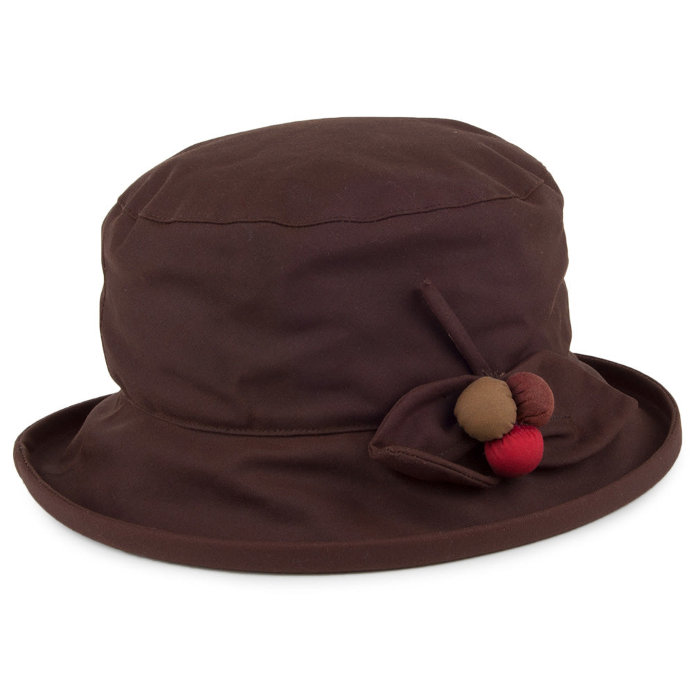Chapeau Bob en Toile Cirée Berry marron OLNEY