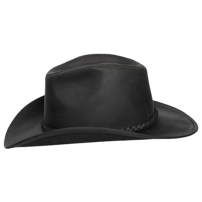 Chapeau de Cowboy en Cuir de Buffle noir JAXON & JAMES