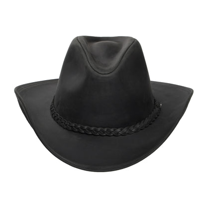 Chapeau de Cowboy en Cuir de Buffle noir JAXON & JAMES