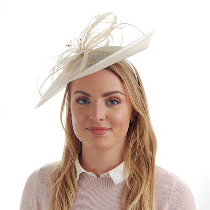 Chapeau Bibi Disque Adelaide ivoire FAILSWORTH