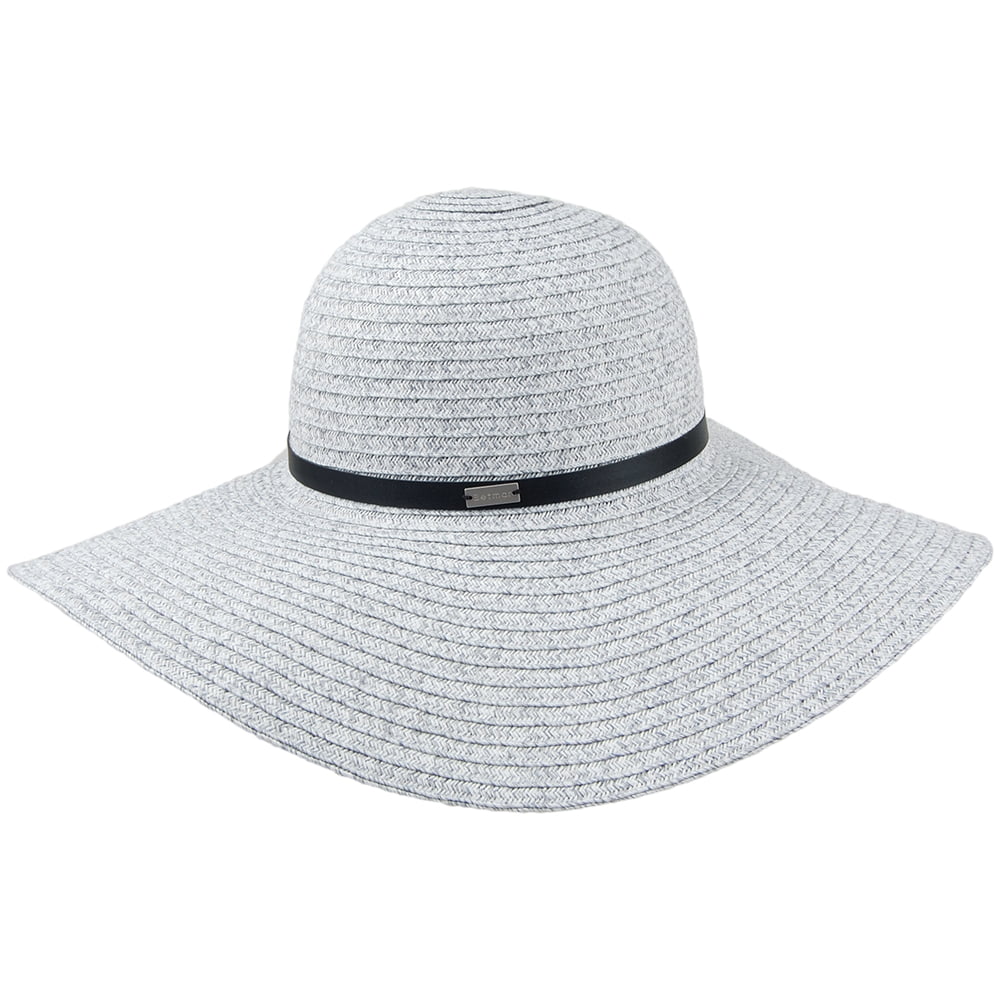 Chapeau Été à Bord Large Ramona mélange de gris BETMAR