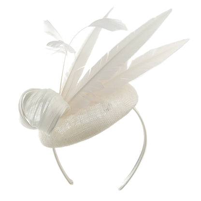 Chapeau Calot à Plumes Ariel ivoire FAILSWORTH