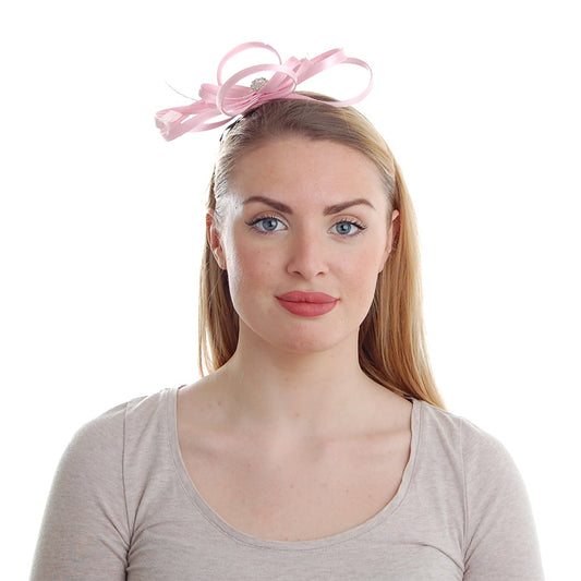 Chapeau Bibi en Satin rose clair FAILSWORTH