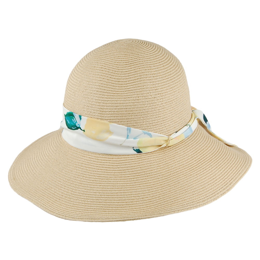 Chapeau Été avec Écharpe Détachable Violet naturel-jaune JOULES