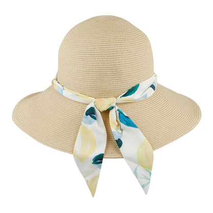 Chapeau Été avec Écharpe Détachable Violet naturel-jaune JOULES