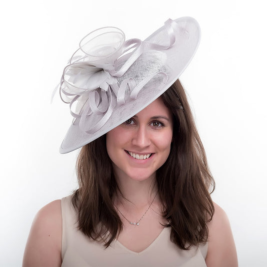 Chapeau Bibi Disque Penelope argenté JANE ANNE DESIGNS