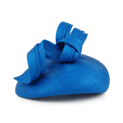 Chapeau Calot en Paille Duchesse De Cambridge bleu vif WHITELEY