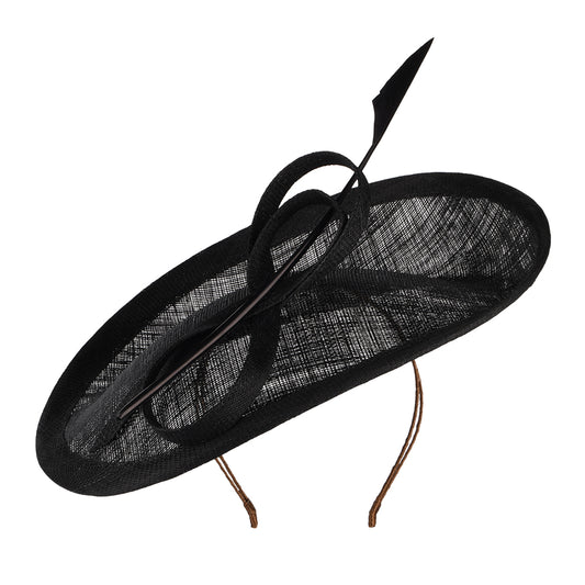 Chapeau Bibi Disque Tulip noir WHITELEY