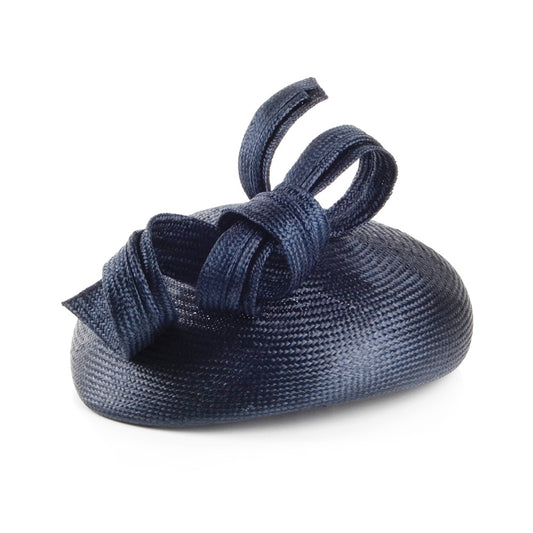 Chapeau Calot en Paille Duchesse De Cambridge bleu marine WHITELEY