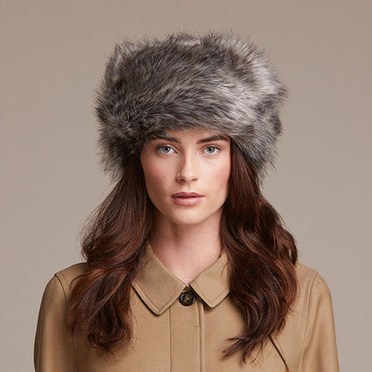 Chapeau Calot Femme Hiver en Fausse Fourrure gris HELEN MOORE