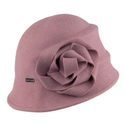 Chapeau Cloche Alexandrite rose pâle BETMAR